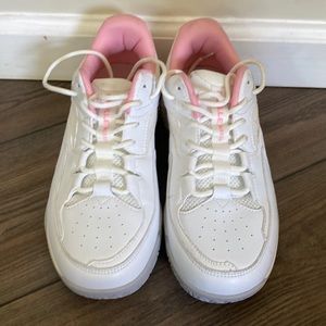 FitVille Women's Court Tennis Shoes Comfortable Athletic Sneakers size 9W white